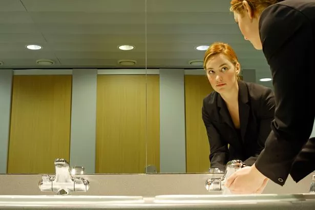 Huge Number Of Workers Admit To Masturbating At Work After Boss Brings In 30-Minute Pleasure Break 3 0 Young businesswoman in bathroom washing hands